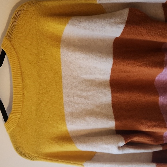 Madewell 'Gladwell' balloon sleeve fuzzy striped sweater - multicolor - Size S - Picture 7 of 10